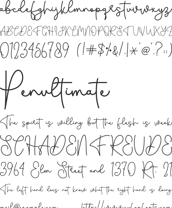 South Town font preview