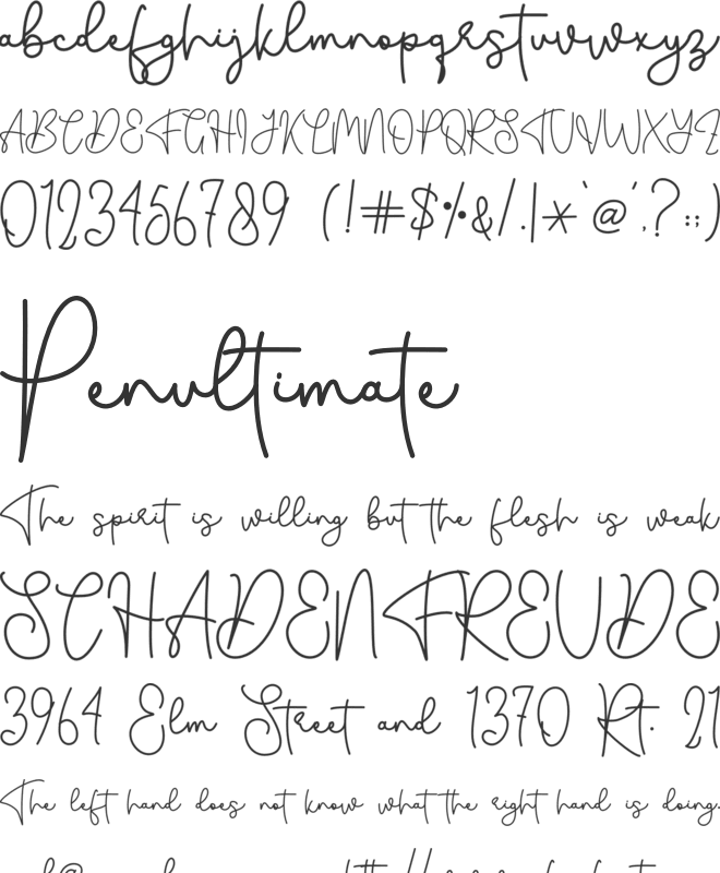 South Town font preview