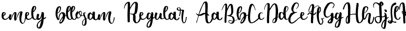 emely bllosam Regular font