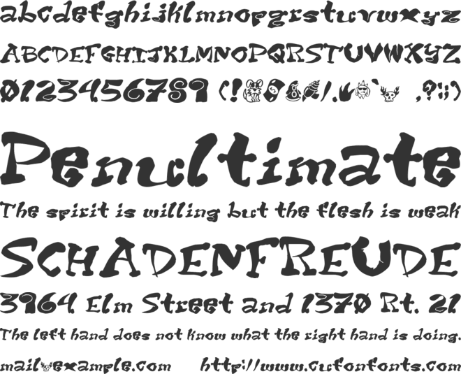 Purple Tentacle font preview