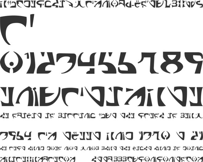 Space Encounter font preview