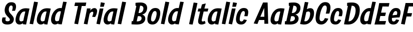 Salad Trial Bold Italic font