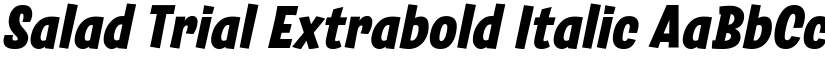 Salad Trial Extrabold Italic font