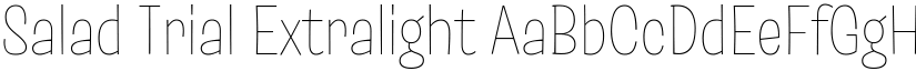 Salad Trial Extralight font