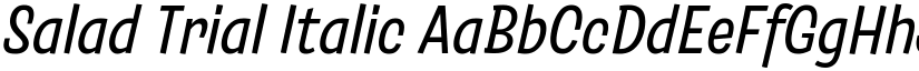 Salad Trial Italic font