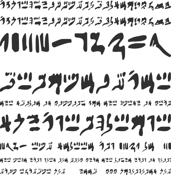Hieratic Numerals font preview
