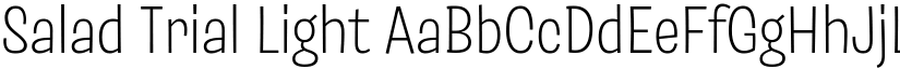 Salad Trial Light font