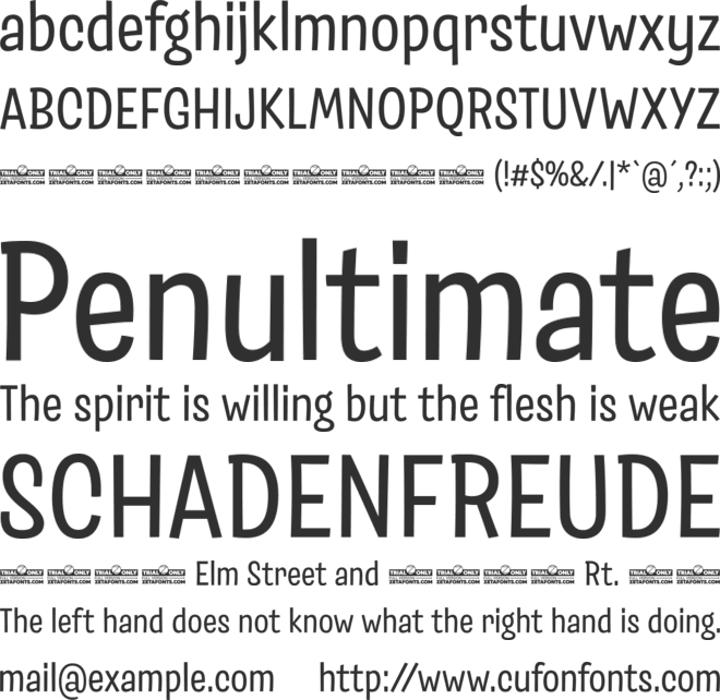 Salad Trial font preview