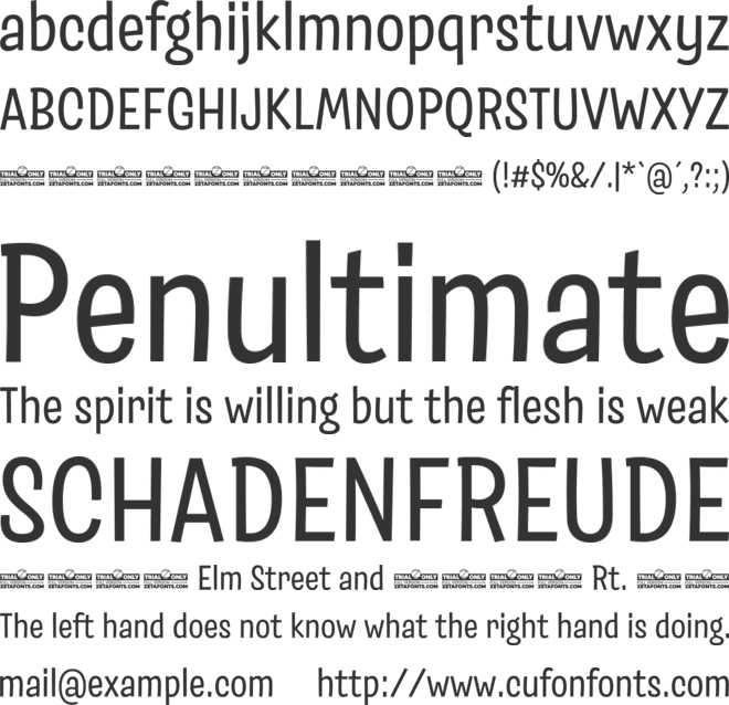 Salad Trial font preview