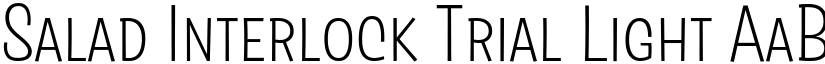 Salad Interlock Trial Light font