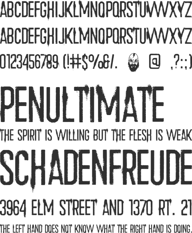 Train to Nevada font preview