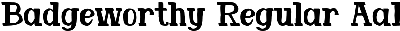 Badgeworthy Regular font