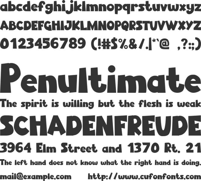 Aqua-Life font preview