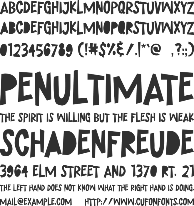 Ohsom-Cut font preview