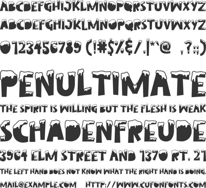 Ice Season font preview