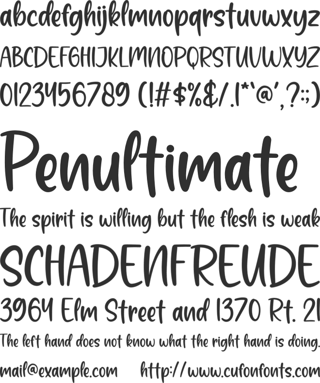 Smoothie Milky font preview