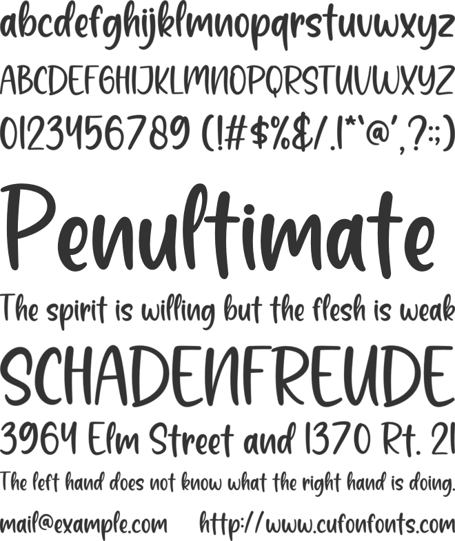 Smoothie Milky font preview