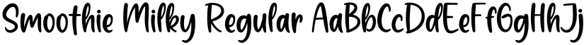 Smoothie Milky font download