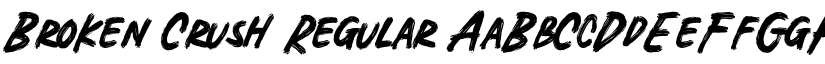 Broken Crush Regular font