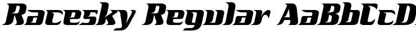 Racesky Regular font