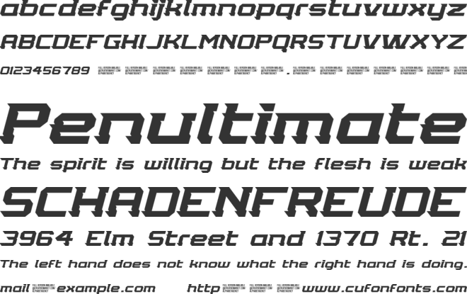 Tekkers 3 FV font preview