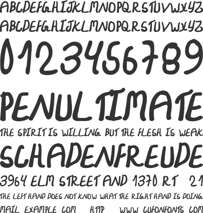 Stay Fresh Handmade font preview