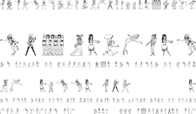 26Woman font preview