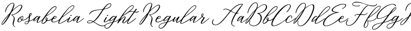 Rosabelia Light Regular font