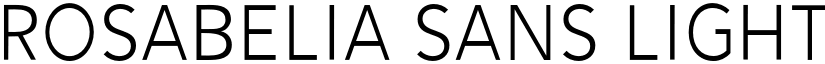 Rosabelia Sans Light Regular font