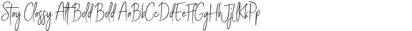 Stay Classy Alt Bold Bold font