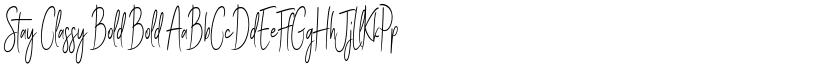 Stay Classy Bold Bold font