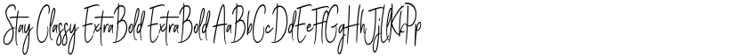 Stay Classy ExtraBold ExtraBold font