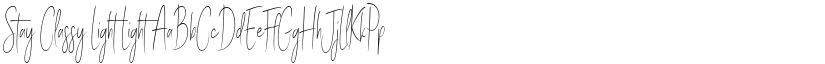 Stay Classy Light Light font