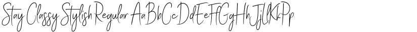 Stay Classy Stylish Regular font