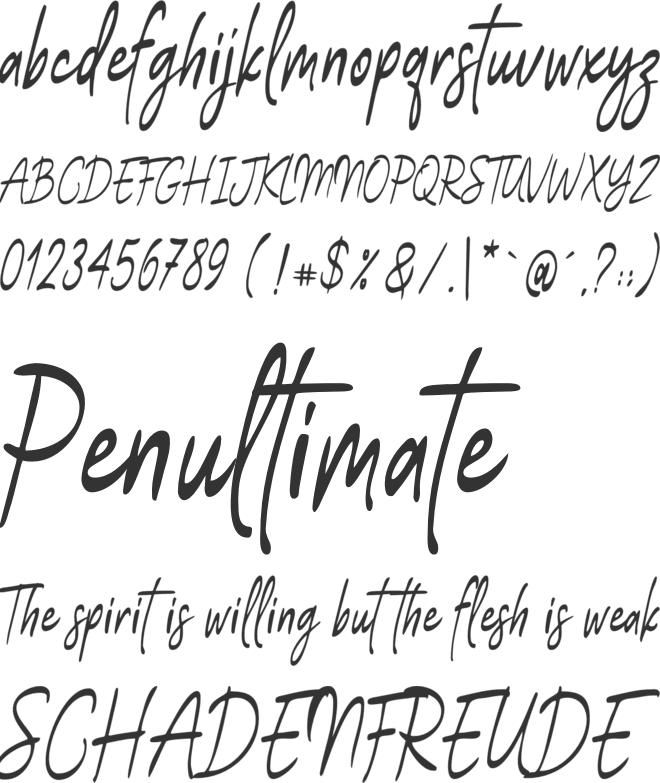 Gistela font preview