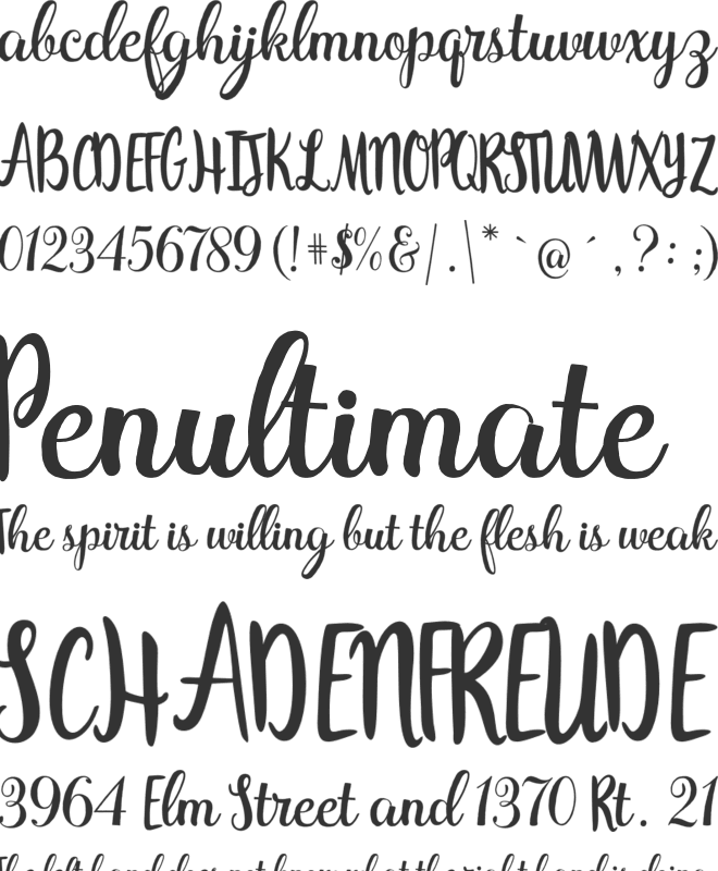 Manstora Script font preview