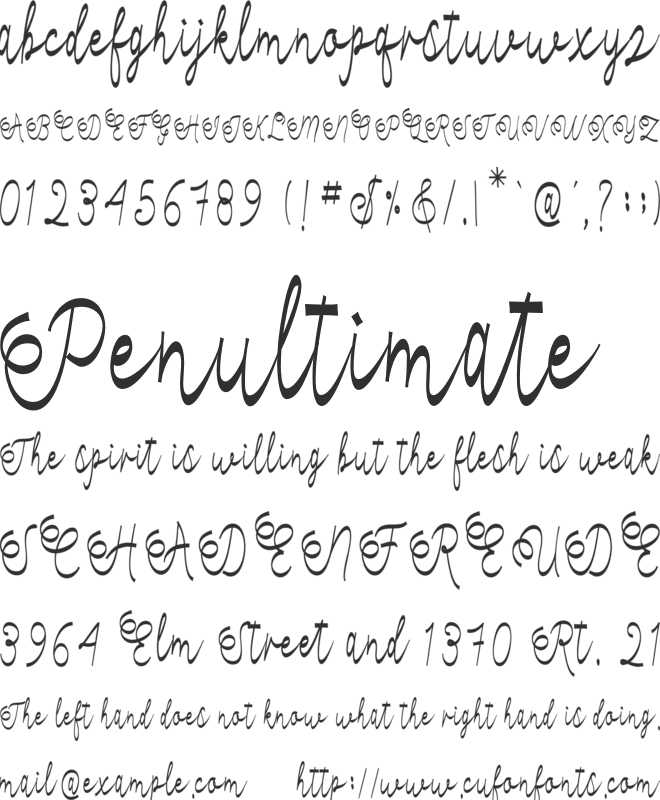 Monlesia font preview