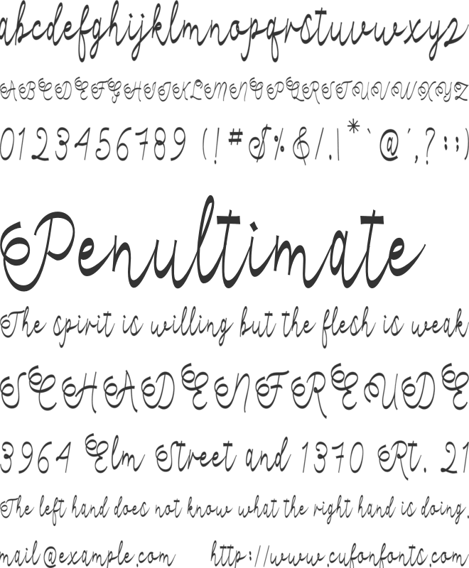 Monlesia font preview