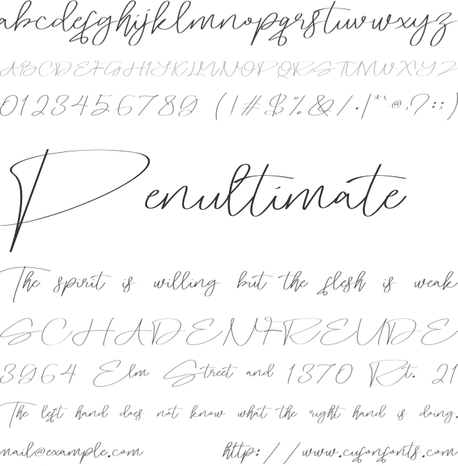 Hamtores font preview