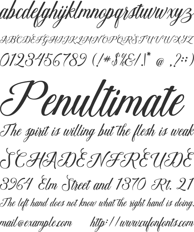 Handuras Script font preview