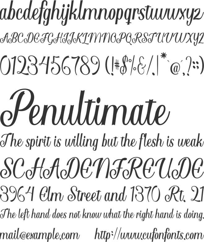 Clara Bonitta font preview
