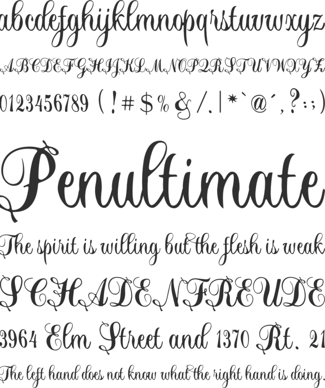 Certhian Script font preview
