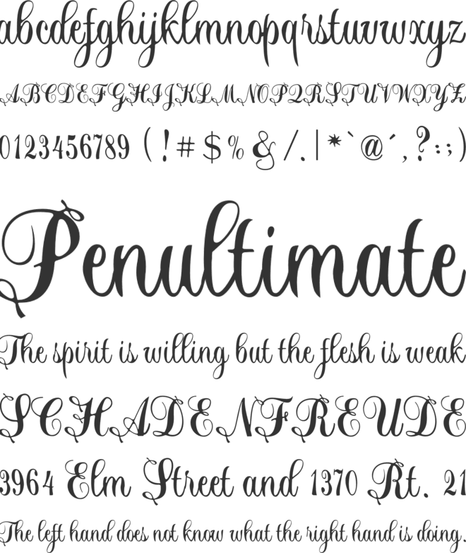 Certhian Script font preview
