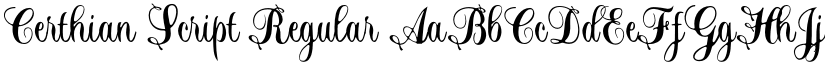 Certhian Script Regular font