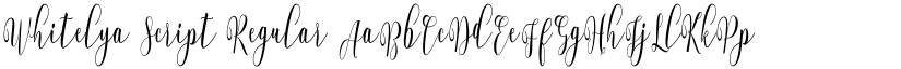 Whitelya Script Regular font