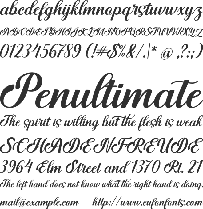 Granelly Script font preview