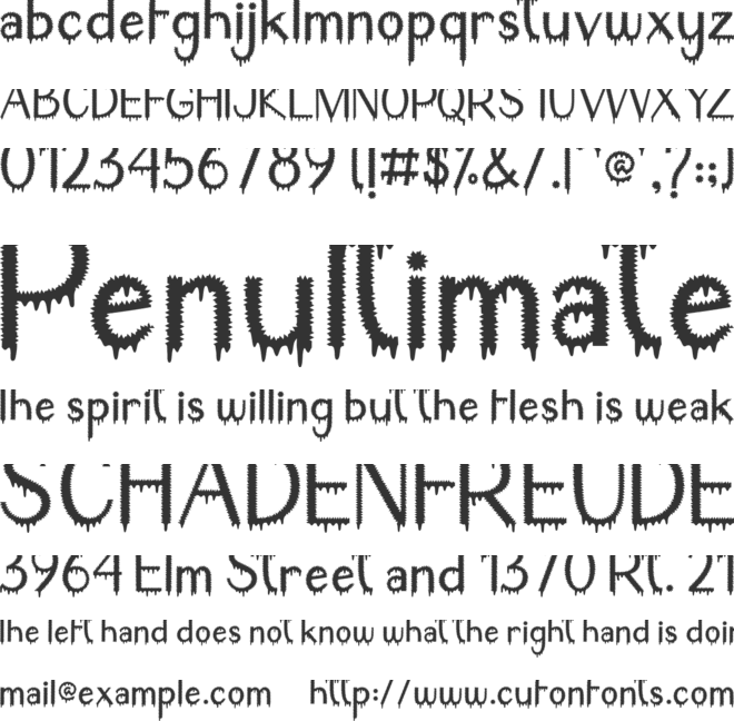Spooky Adventure font preview