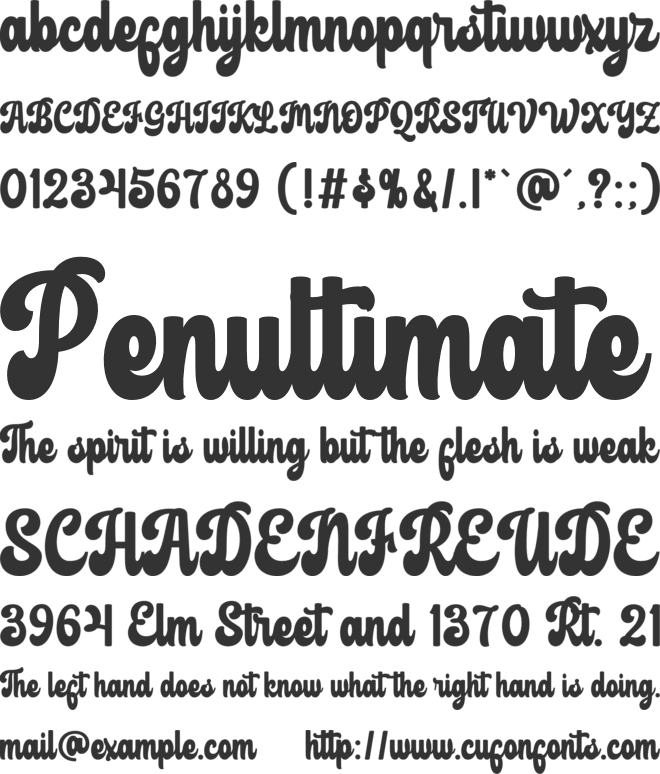 Rachert font preview