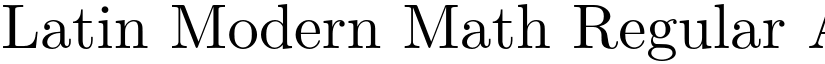 Latin Modern Math Regular font