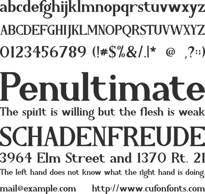 The Barimhare font preview